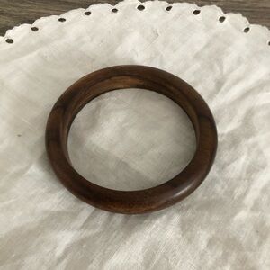 Hand Carved Wooden Bangle Bracelet
